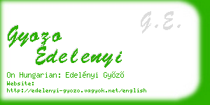 gyozo edelenyi business card