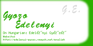 gyozo edelenyi business card